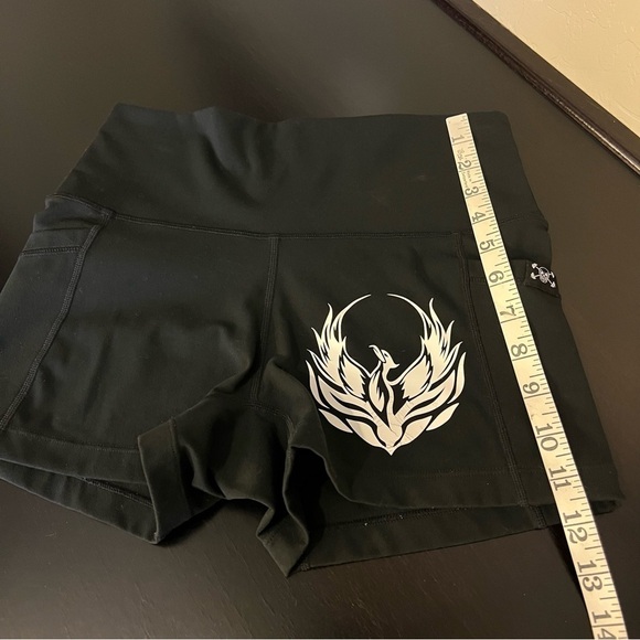 CVG Constantly Varied Gear stretchy shorts, skull tag, black, size XS - Picture 3 of 9